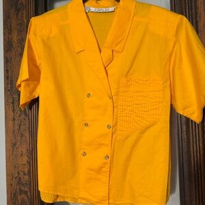 90's Chaus Golden Yellow Blouse